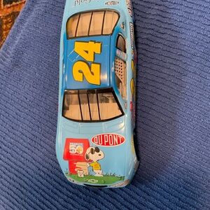 Hasbro Blue Race Car Toy with Snoopy Design